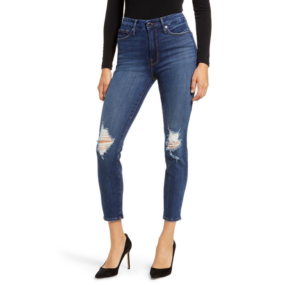 ✨Good American - Good Legs Crop in Blue505✨